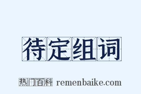 待定组词是什么意思的图片